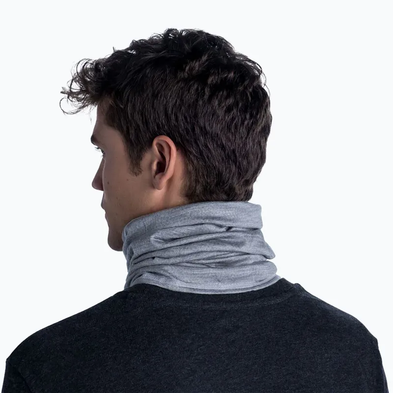 Buff Merino Lightweight Neckwear Solid Light Grey-3